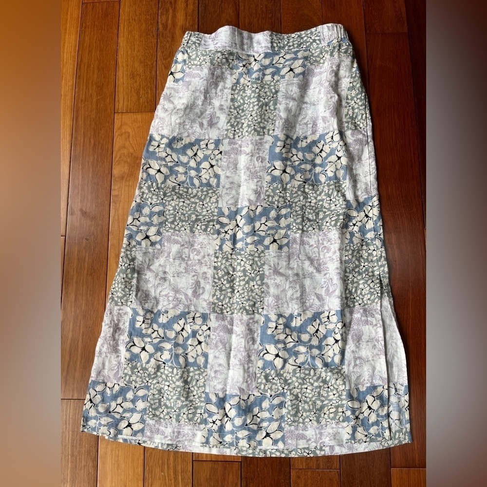 NWOT Nicole Miller NY 100% Linen Maxi Pencil Skirt medium